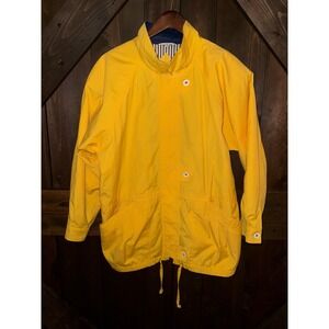 VTG NYG New York Girl 90s Women's M Nautical Jacket Lightweight Casual‎ Yellow